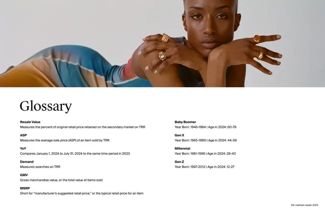 Glossary of resale metrics and cohorts, editorial, luxury, warm