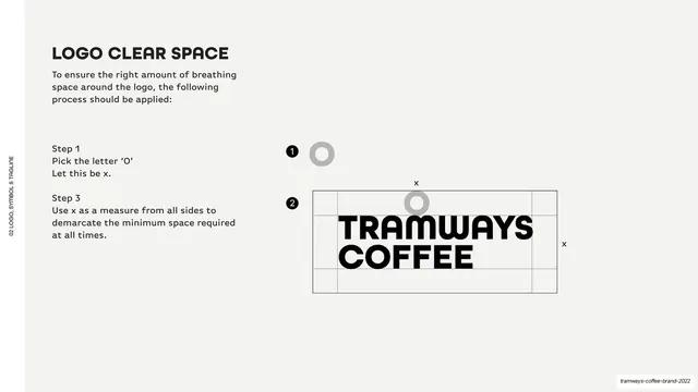 Logo clear space construction, minimal, swiss, light