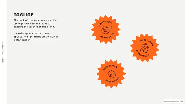 Tagline sunburst stickers