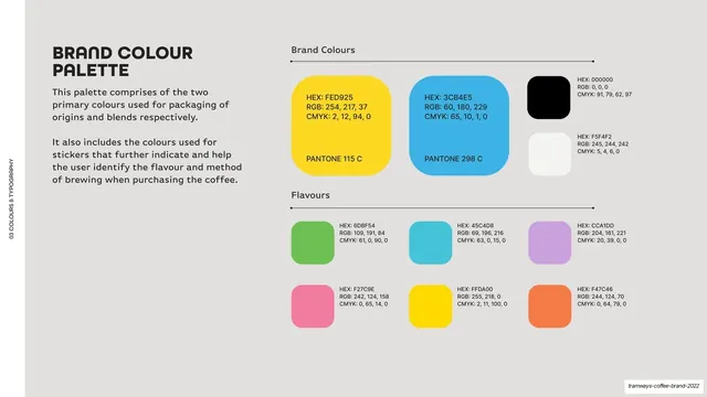 Brand colour palette, minimal, swiss, light