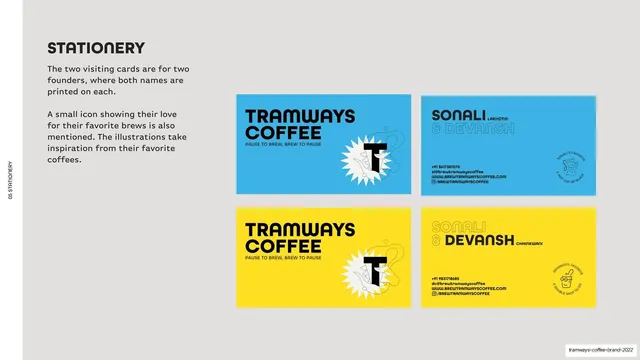 Stationery founder business cards