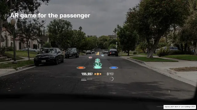 AR game for the passenger, photographic, 3d-render, dark