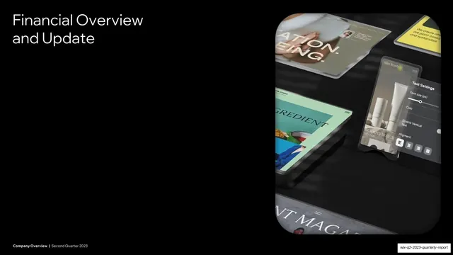 Financial Overview and Update section divider, dark-mode, minimal, dark