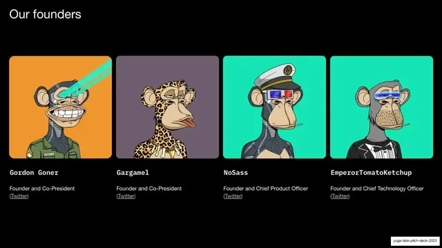 Our founders ape-avatar row, dark-mode, minimal, dark