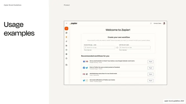 Product usage examples