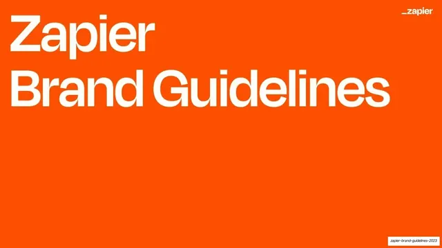 Zapier Brand Guidelines 2023, editorial, minimal, vibrant