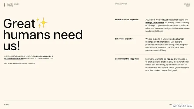 Great humans need us (why us)