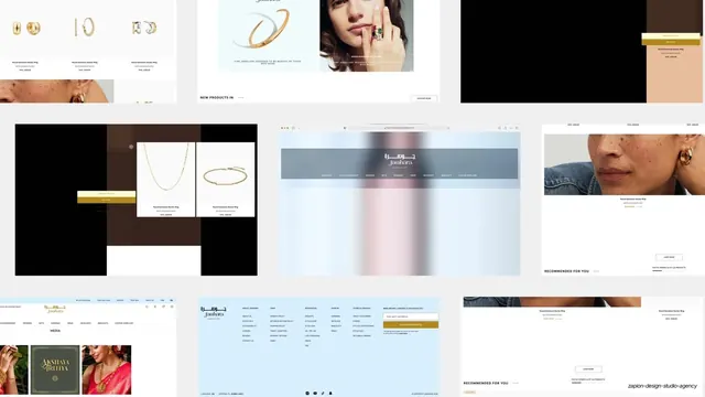 Jawhara e-commerce site, minimal, luxury, light