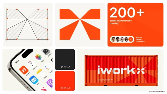iWorkX brand system (bento)