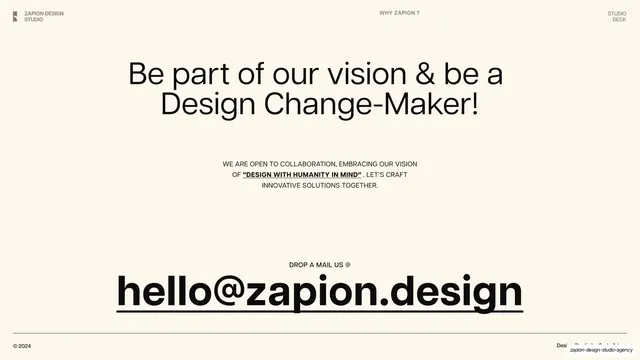 Be a Design Change-Maker (closing CTA)