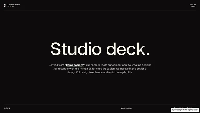 Studio deck intro statement