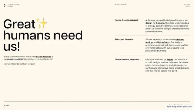 Great humans need us differentiators