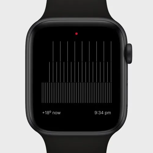 Minimal Apple Watch face with line bars, minimal, dark-mode, dark