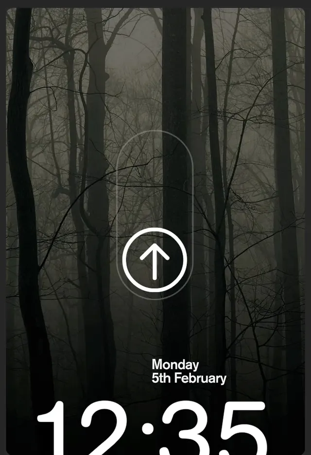 Minimalist Lock Screen Interface