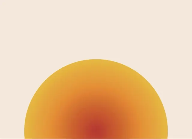 Soft gradient sphere on warm neutral background, minimal, gradient-heavy, warm