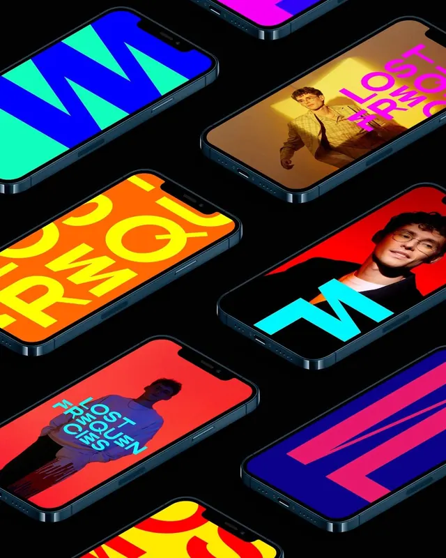 Vibrant Gradient Mobile Screens