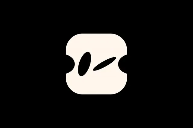 Abstract cream mark with facial features, minimal, abstract, dark