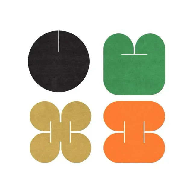 Geometric icons with line accents, minimal, geometric, dark