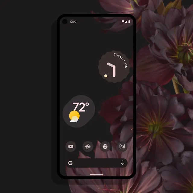 Dark Mode Mobile Home Screen
