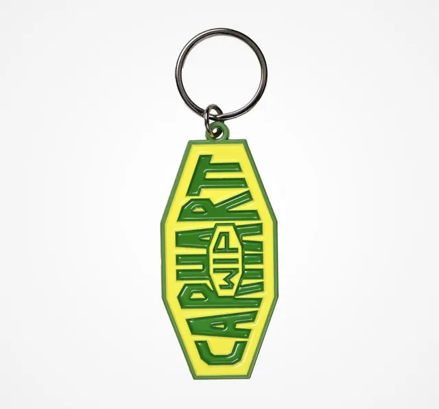 Illustrated character keychain charm, illustrated, playful, warm
