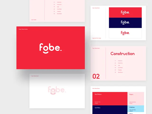 Fobe brand guideline system, minimal, flat, warm