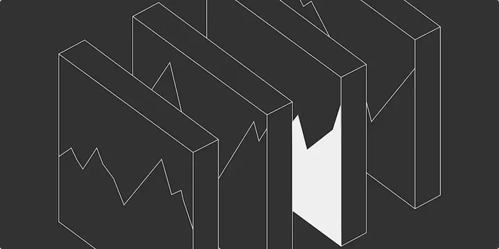 3D isometric line-art data visualization, geometric, line-art, light
