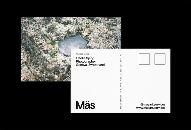 Minimalist art services portfolio card design, minimal, corporate-clean, light