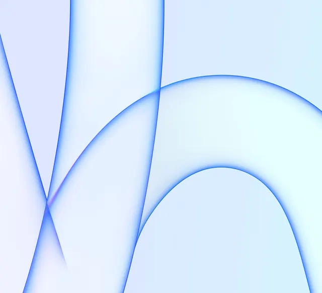 Fluid blue-gradient abstract composition, abstract, minimal, cool