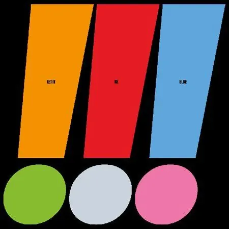 Geometric color palette study in complementary warm-cool pairs, geometric, flat, warm