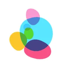 Overlapping gradient circles composition, abstract, geometric, vibrant