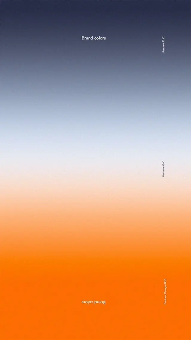 Vertical gradient color system, cool-to-warm transition, minimal, gradient-heavy, gradient