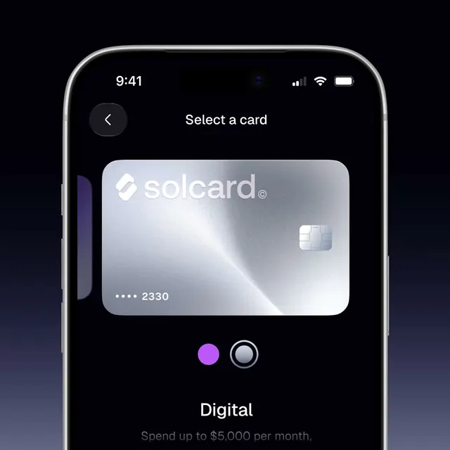 Solcard Card Selection, minimal, dark