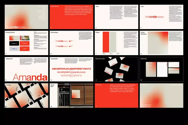 Web template layouts with warm gradients and red color-blocking, gradient-heavy, minimal, warm