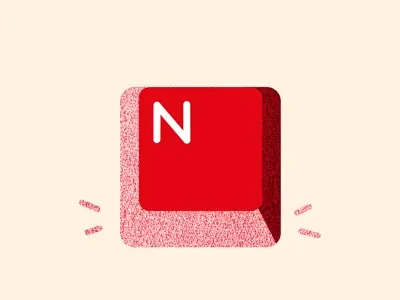 Netflix app icon mockup on warm background, minimal, flat, warm
