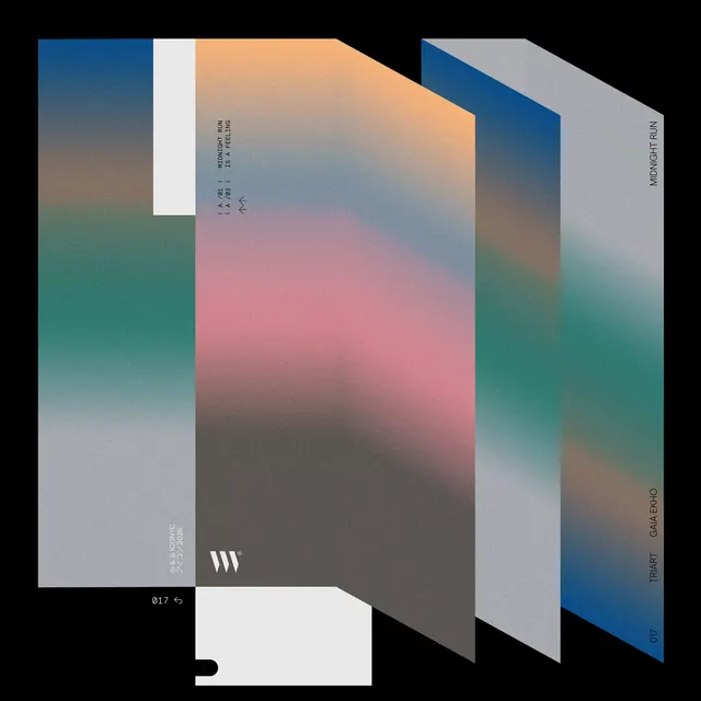 Abstract color-block gradient mockup, minimal, gradient-heavy, light