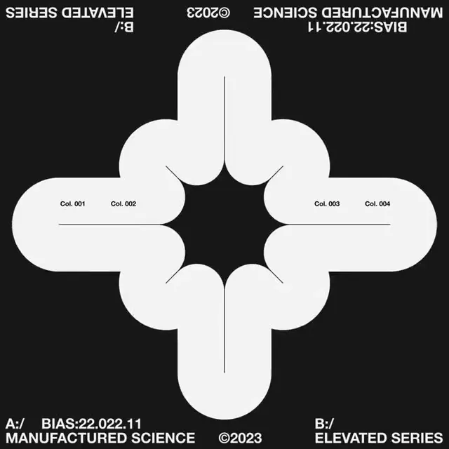 Manufactured Science elevated geometric swatch system, minimal, geometric, dark
