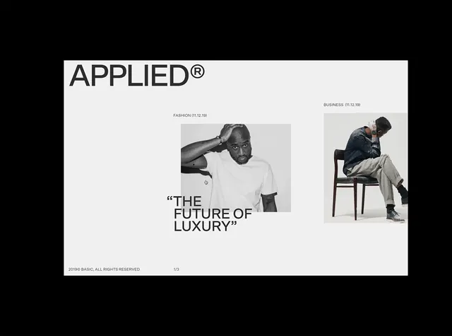 Applied concept portfolio intro, minimal, corporate-clean, light