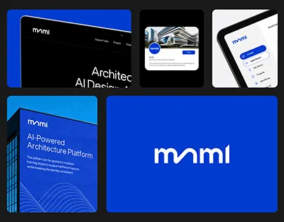 Architecture platform branding collage, minimal, corporate-clean, dark