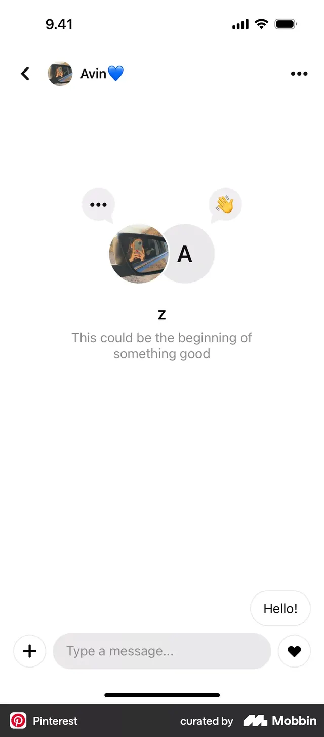 Minimal messaging interface with empty state, minimal, flat, light