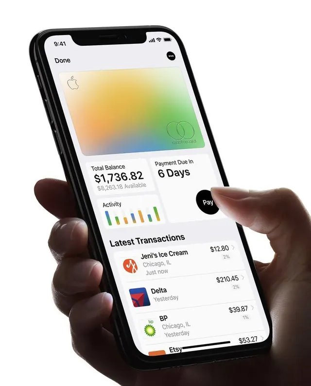 Mobile fintech dashboard with gradient card and transaction list, minimal, gradient-heavy, light