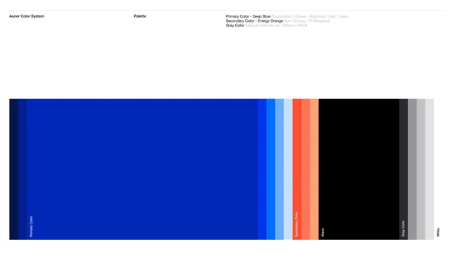 Auner color system spectrum palette, minimal, corporate-clean, dark