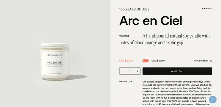 Arc en Ciel Product Page