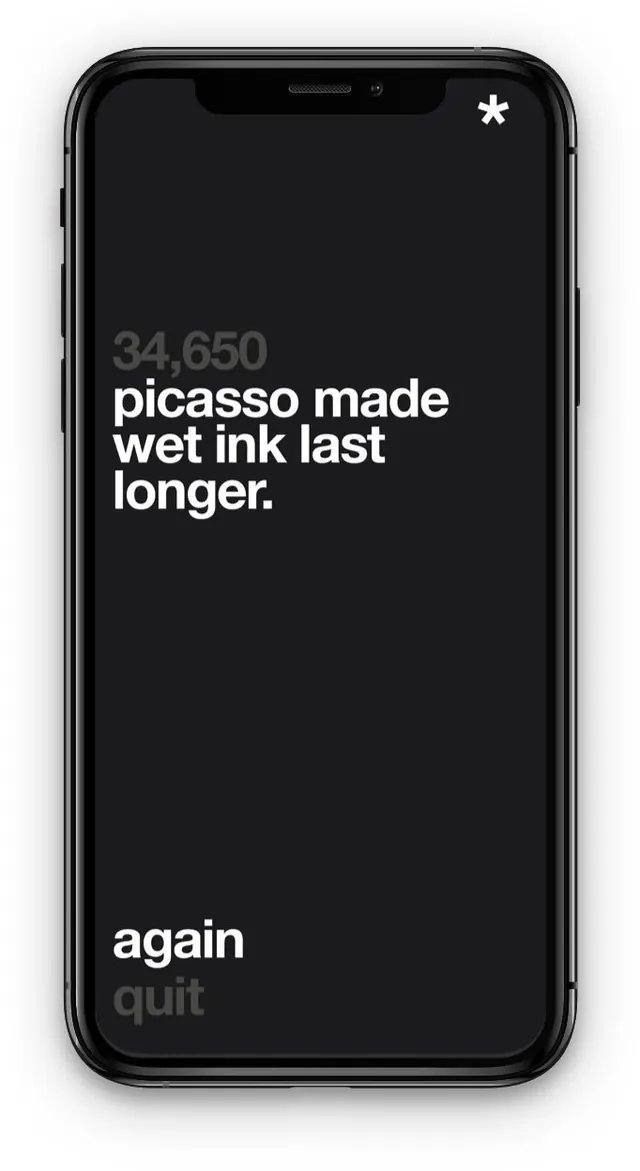 Dark mobile app stat screen, minimal, dark-mode, dark