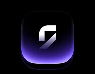 Gradient icon soft glow, minimal, gradient-heavy, dark
