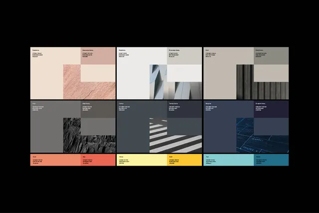 Design system modular grid tiles, minimal, geometric, light