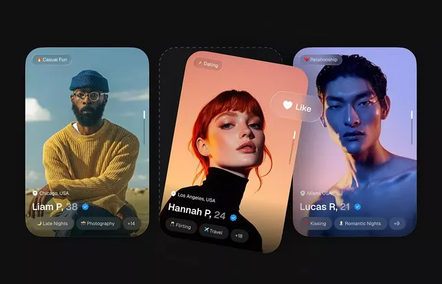 Minimal gradient-heavy ui screen, minimal, gradient-heavy, warm