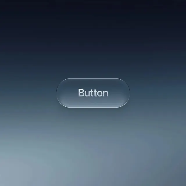 3D Glossy Button Element, glassmorphism, 3d-render, cool