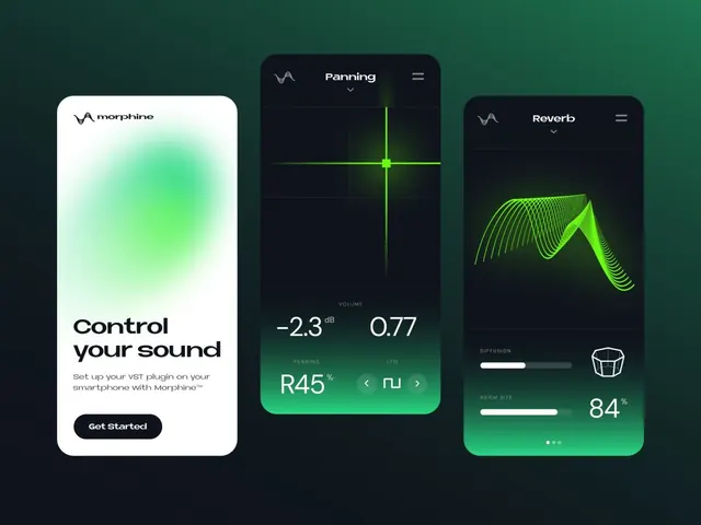 Minimal technical ui screen, minimal, technical, dark
