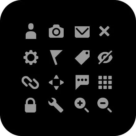 Flat monochrome ui screen, flat, monochrome, dark