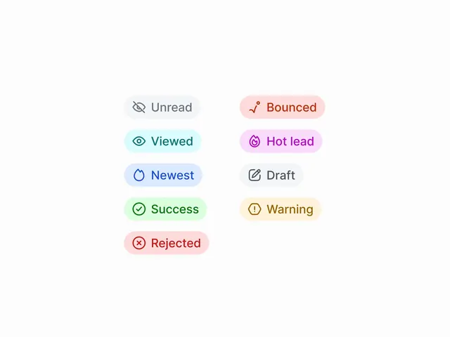 Status Chip Components, minimal, pastel